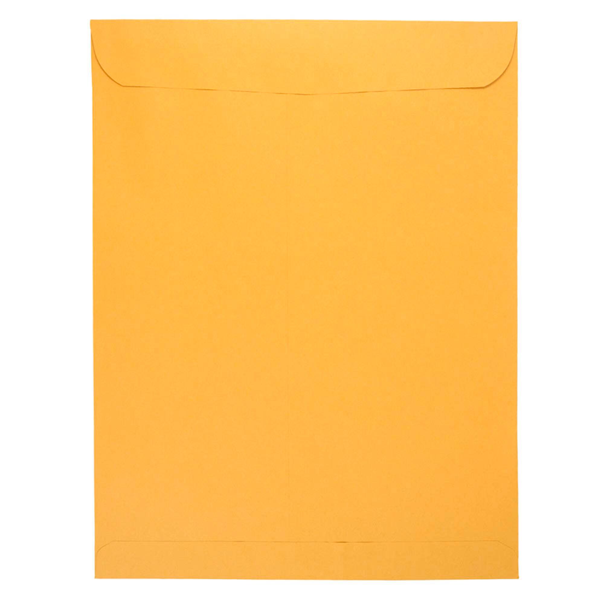 JAM Paper 12" x 15.5" Brown Kraft Recycled Peel & Seal Closure Envelopes, 500ct.